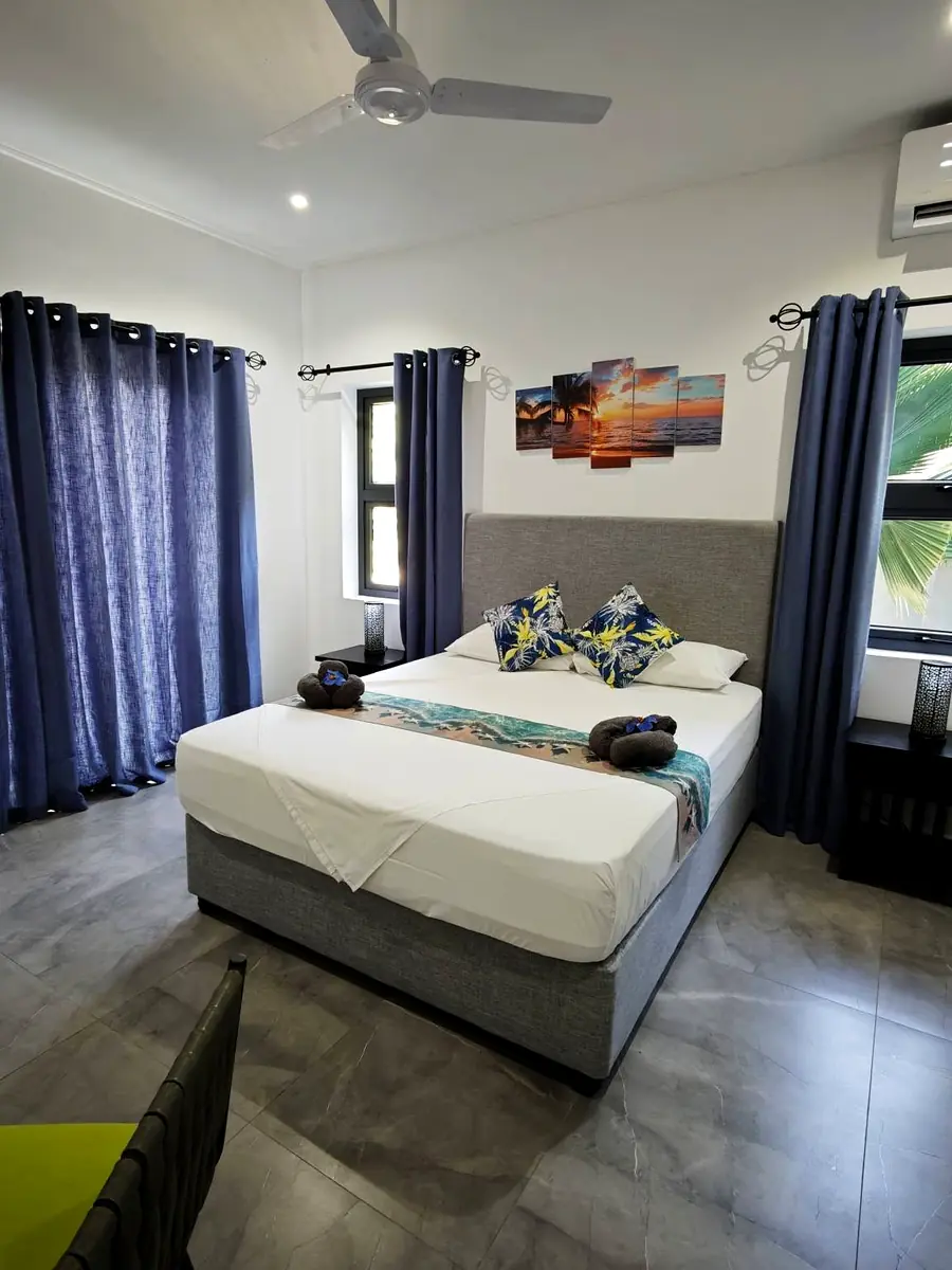 Holiday-rental bedroom after cleaning